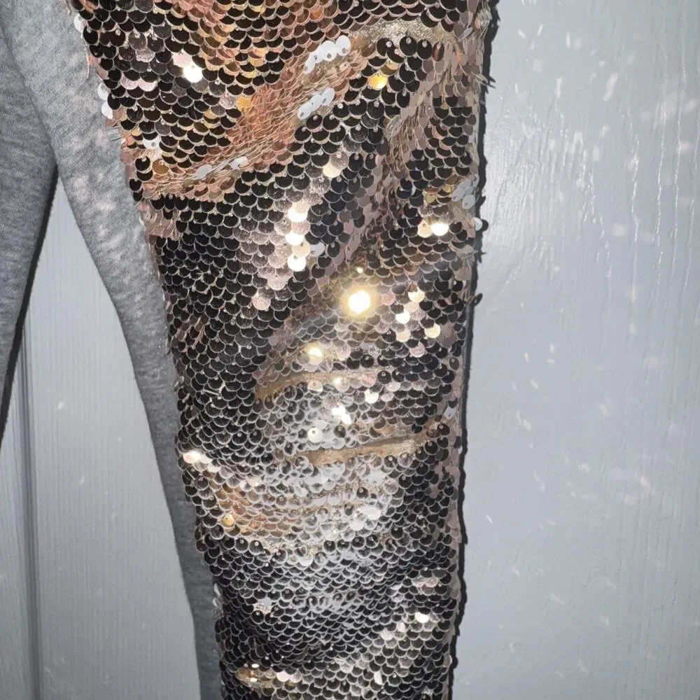 Lola And The Boys Girls Sequin Jogger Pants‎ Size 6 Pull On * FLAW*